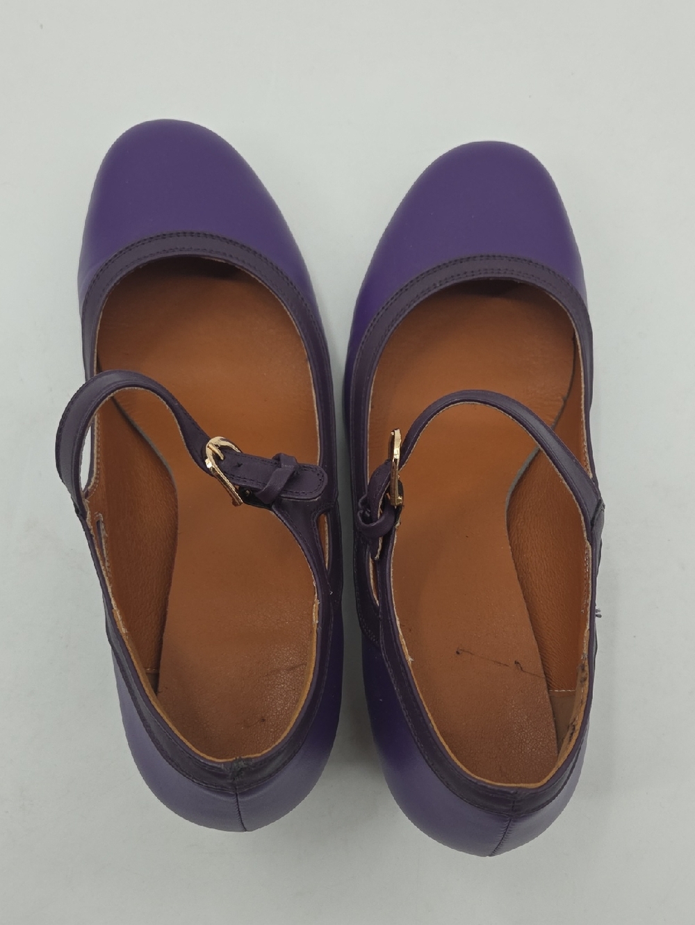 Women’s Retro Purple Mary Jane Heels - Picture 13 of 16